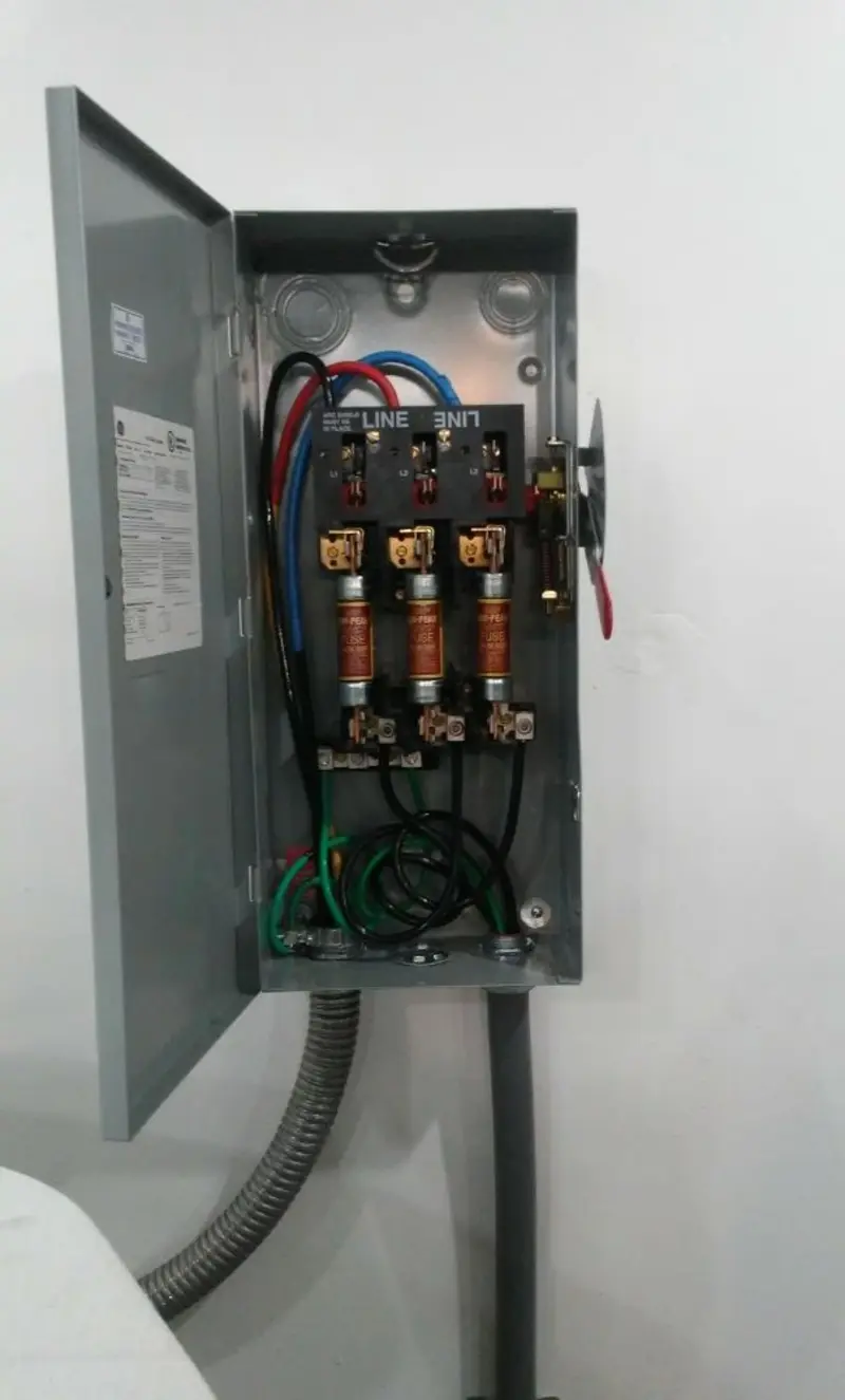 Three-phase disconnect switch installed for Electrical Wiring & Rewiring in San Dimas
