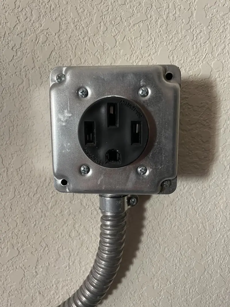NEMA 14-50 outlet installed for Electrical Panel Upgrade in San Dimas